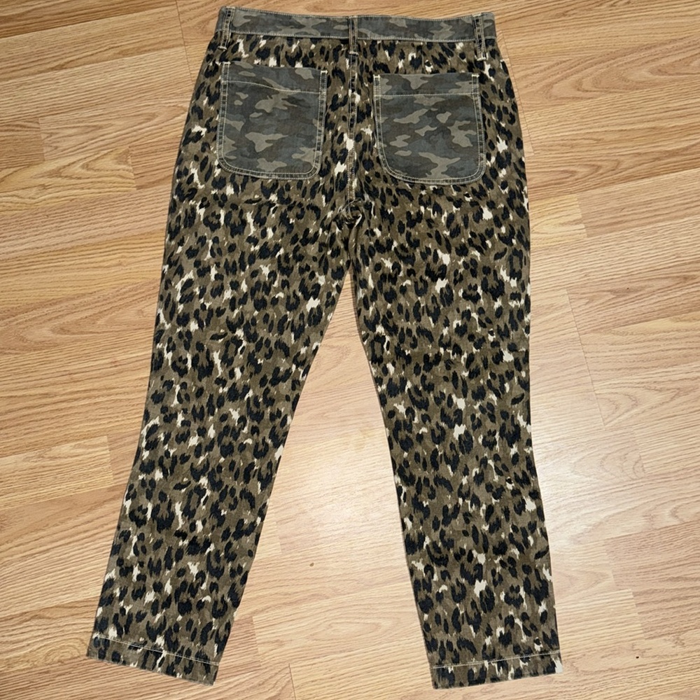 Current/Elliott The Clean Weslan Leopard Camo Print Slim Leg Size 27 - Picture 6 of 7